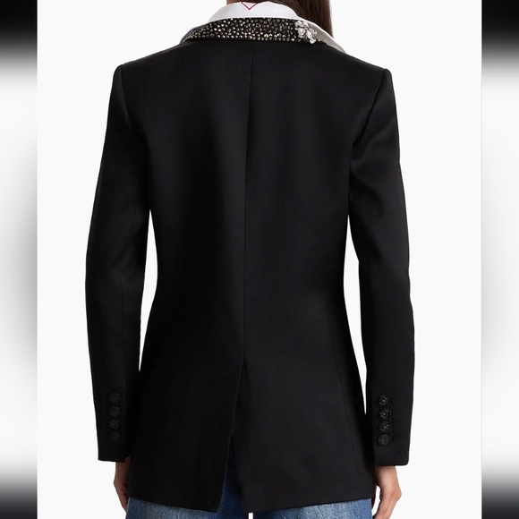 Alice + Olivia Elna Crystal-Embellished Long Blazer - Picture 4 of 10